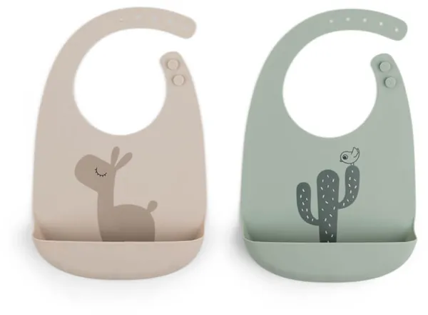 Silikonsmekke 2 stk. - lalee sand/grønn